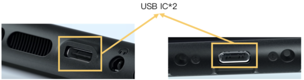 遊戲機 USB 連接埠特寫，標示 USB IC 的位置與接口設計